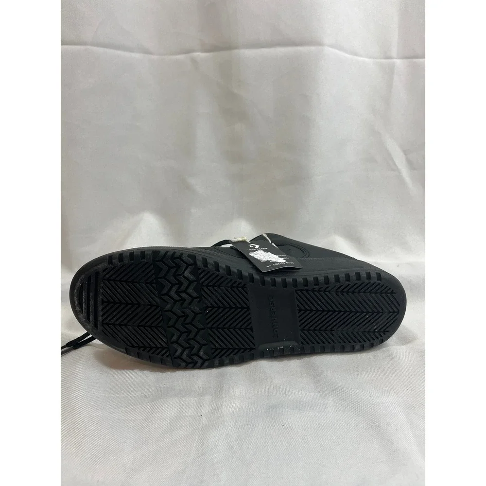 Converse Rival Low Top Triple Black Synthetic‎ Leather Sneakers A16195C Mens 8